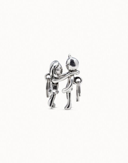 Porte-cl&eacute;s plaqu&eacute; argent fille et gar&ccedil;on